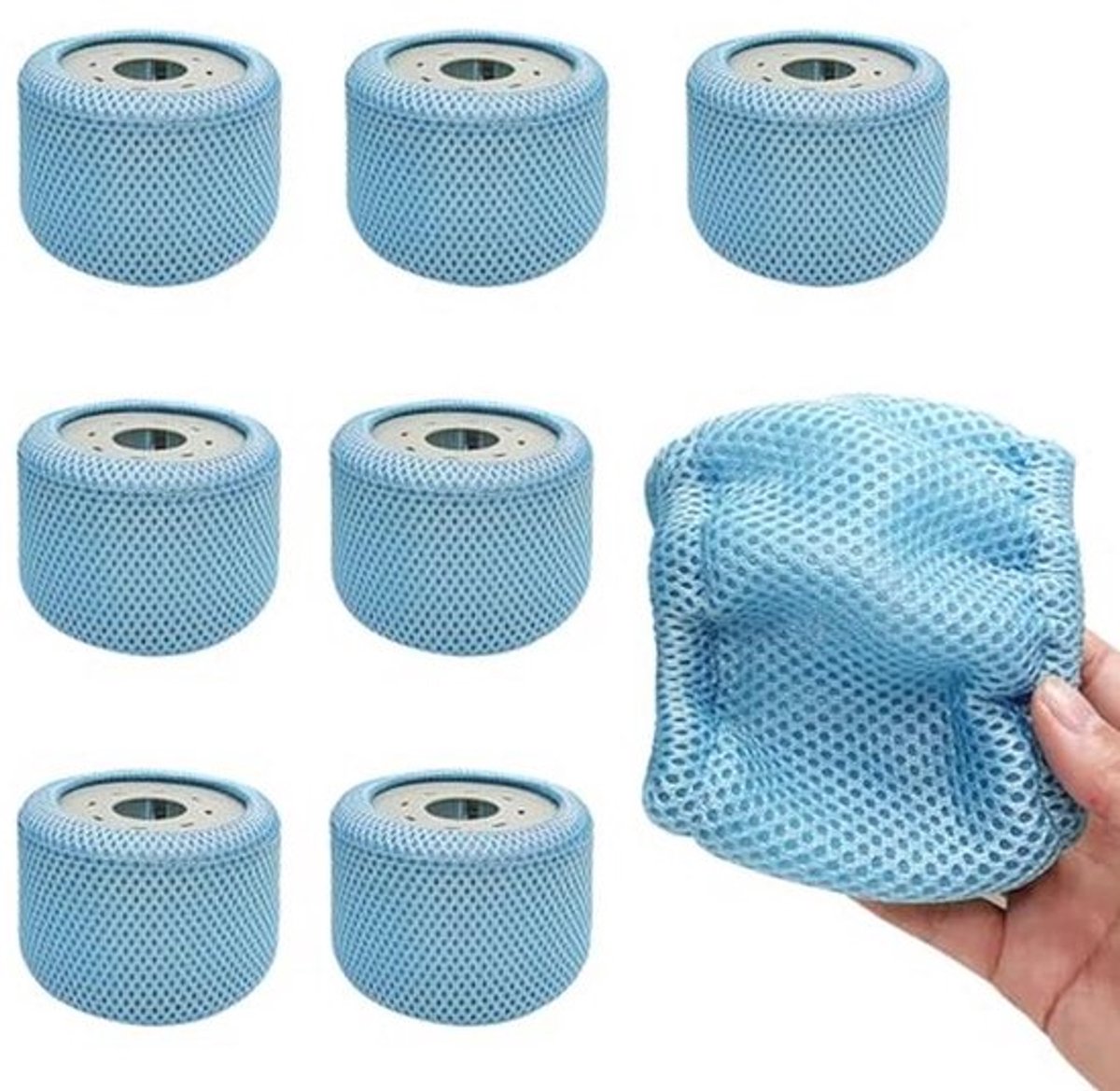 8 Beschermnetten en 90 Reservefilters voor Zwembad en Spa Accessoires