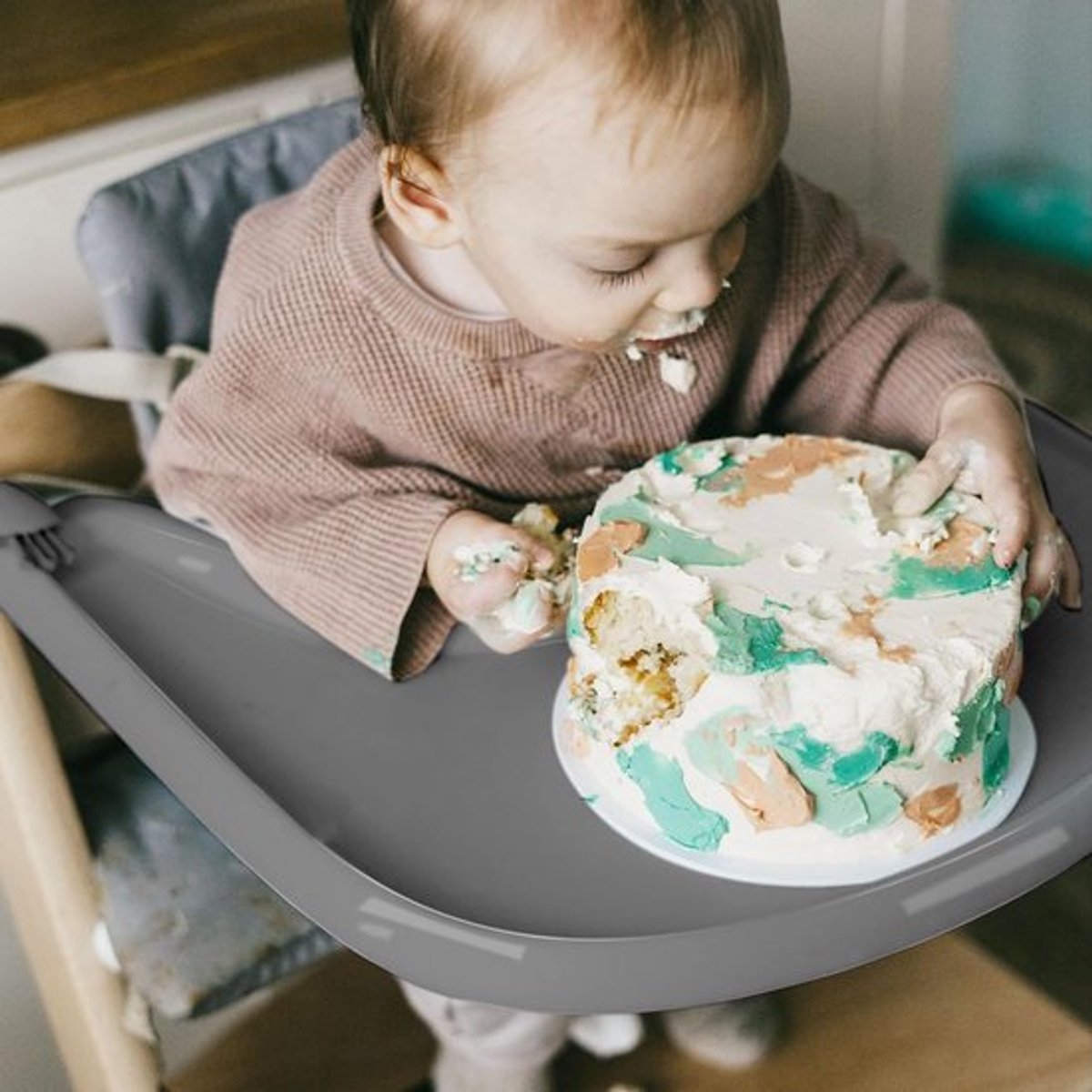Compatibele Tray voor Stokke Tripp Trapp Stoel - Lade - Hoge Stoel Accessoires voor Peuters 6-36 Maanden (Grijs)