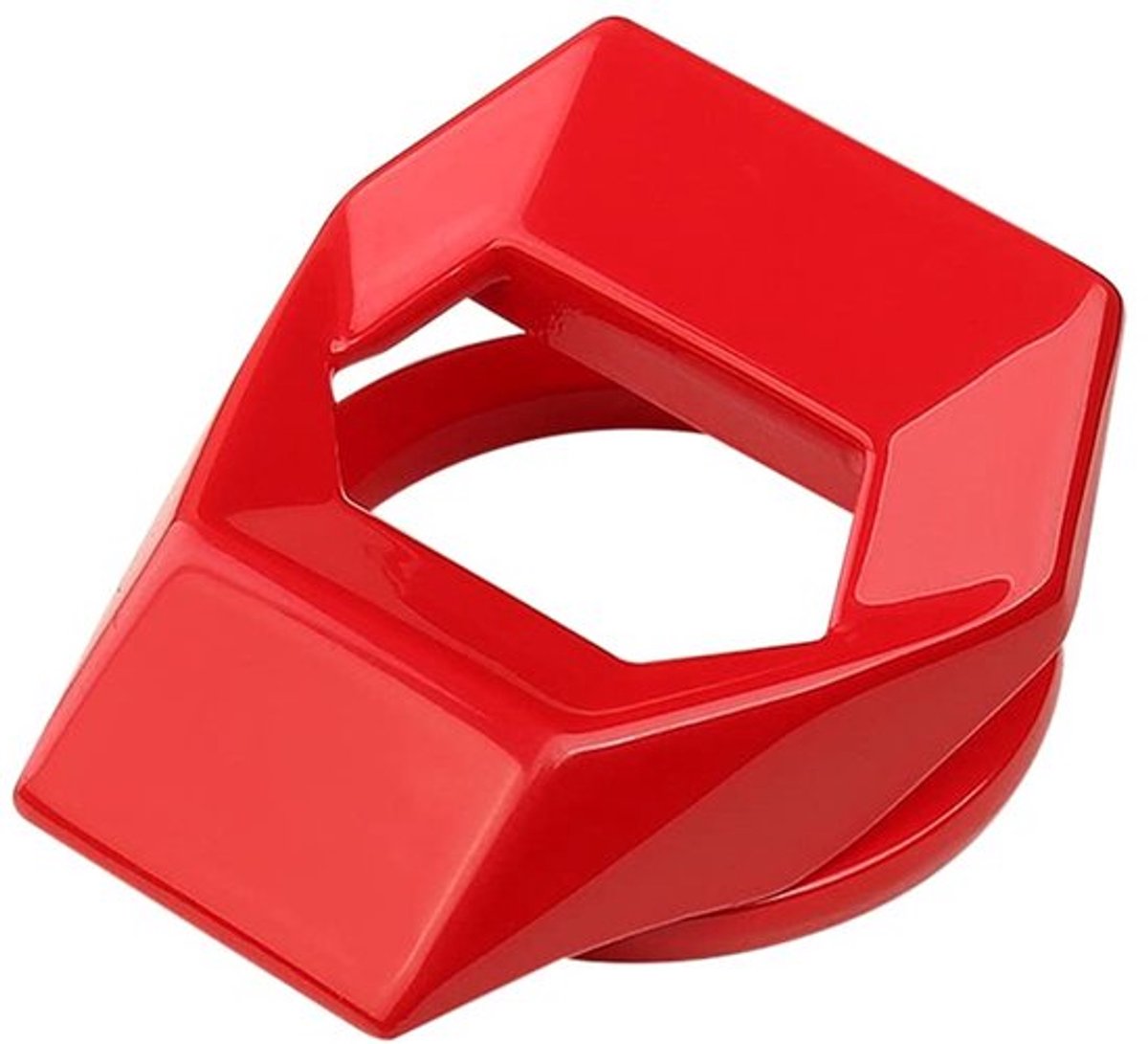 Startknop Universele Maat - Aluminiumlegering - Anti-Kras Beschermkap - Decoratieve Afdekking - Rood - Geschikt voor 95% van de Auto's - Startknopcover