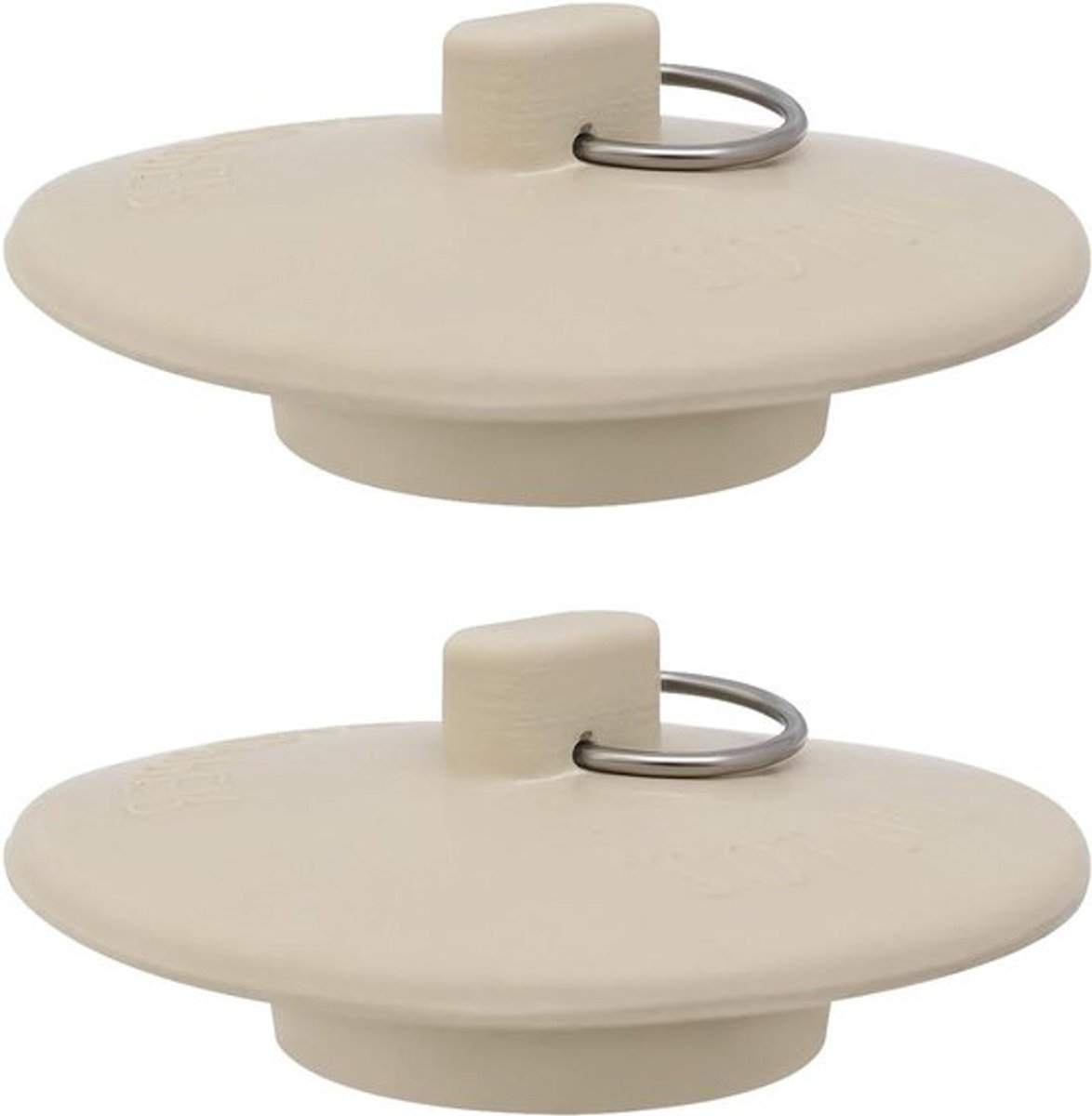 Rubber Gootsteenstop Afvoerplug - Badstop - 2 Stuks - Wit - Geschikt voor 1-1/2 inch tot 2 inch Afvoerpijp - Afvoerplug - Badstop - Afdekking voor afvoer