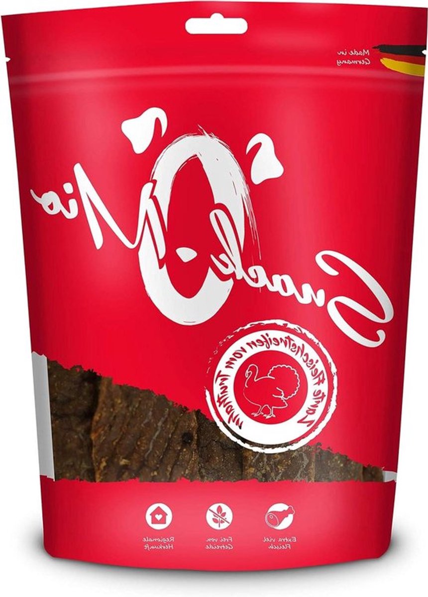 Hondensnack malse vleesreepjes van kalkoen graanvrij 1 x 125 g - Premium