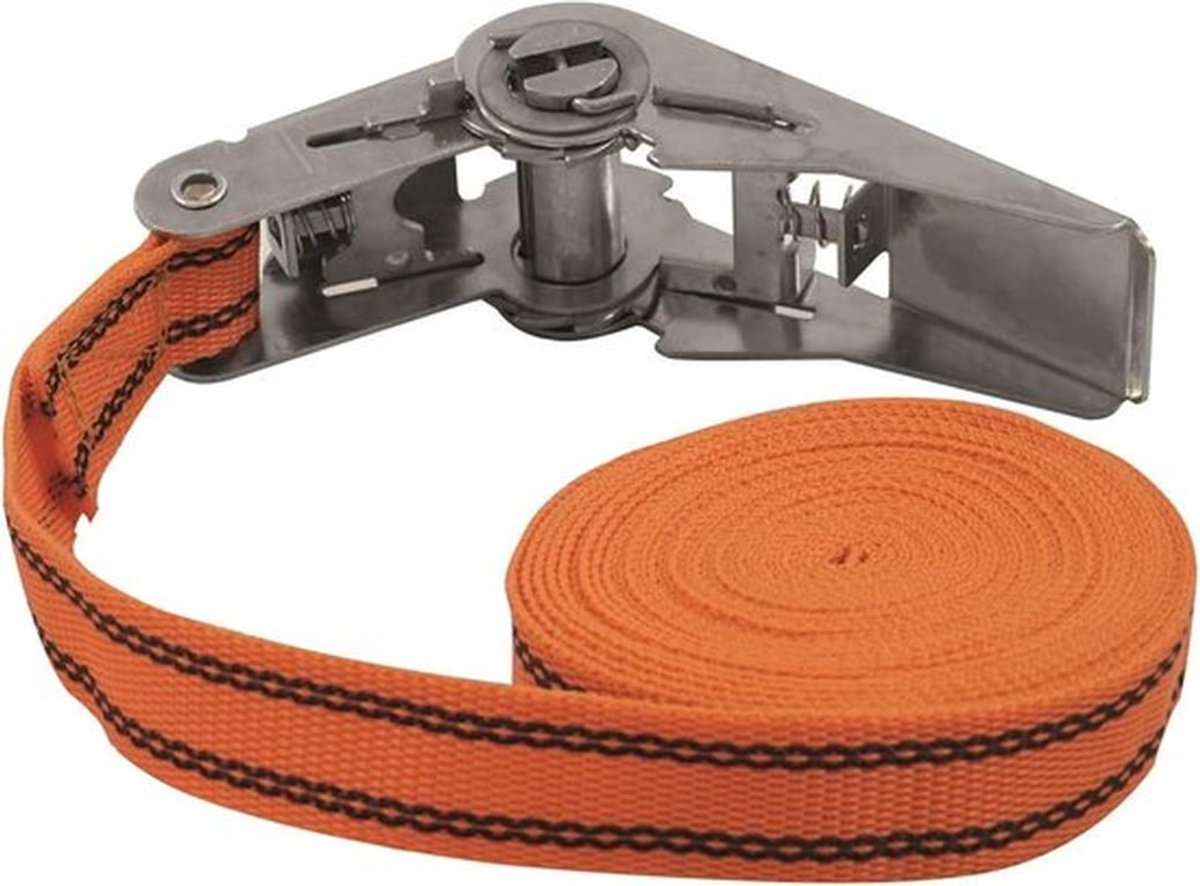 Ratelspanband 5 meter 25 mm 125/250 daN - Oranje Spanbanden met ratel