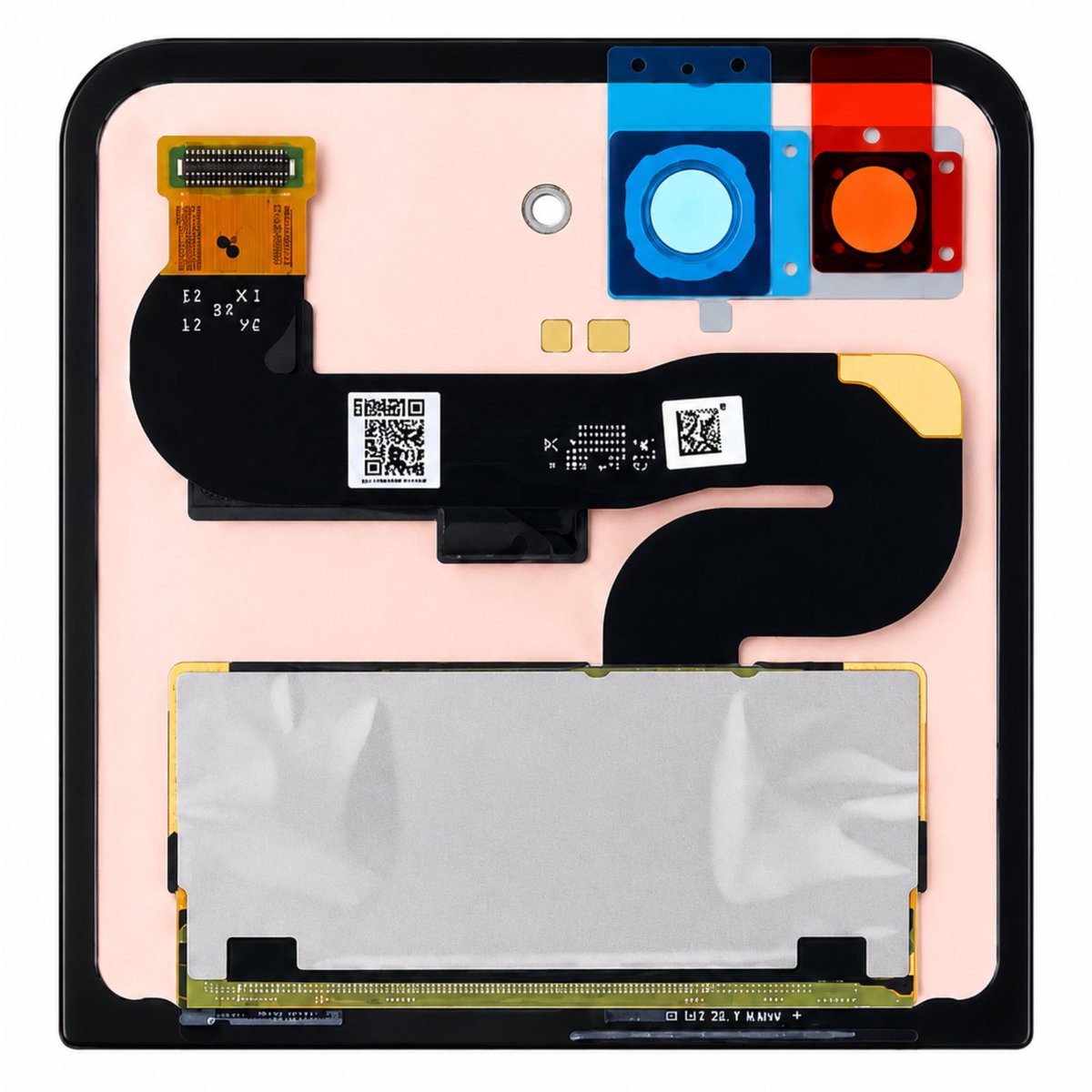 Motorola, Vervangend AMOLED Externe Scherm voor Motorola Razr 70 Service Pack, Zwart