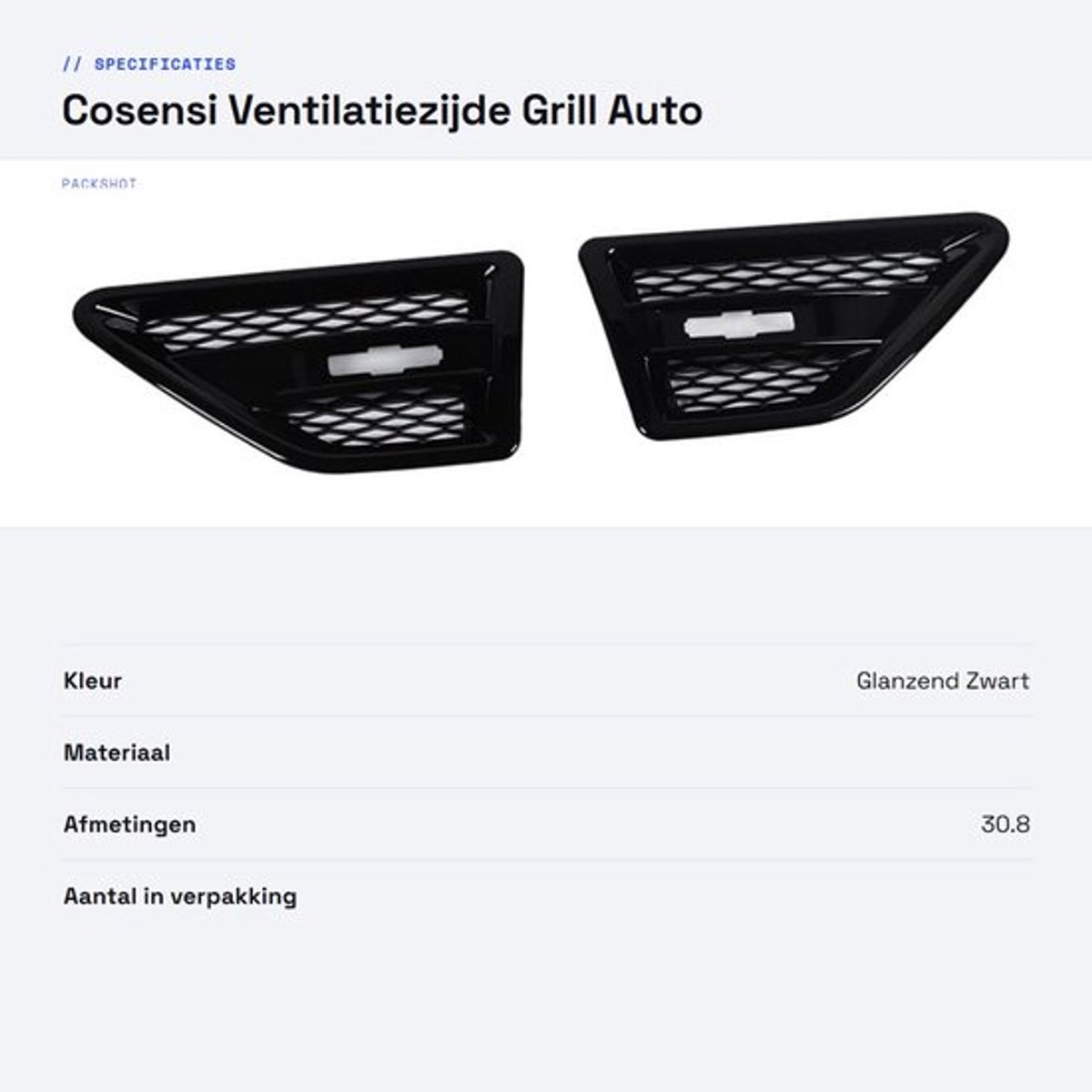 Ventilatiegrill Zwart - Ventilatierooster - Bescherming - Decoratie - Vervanging - 4 Stuks - Duurzaam