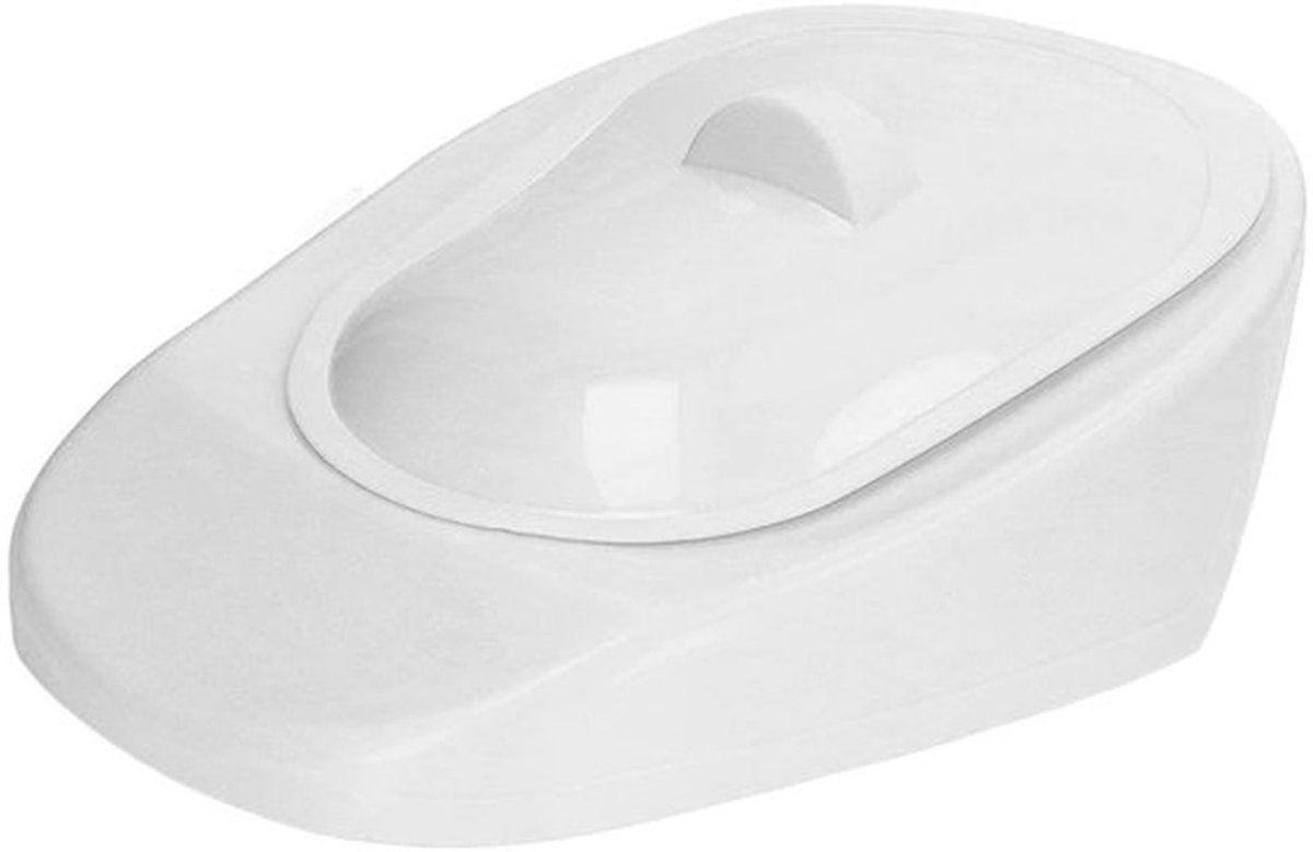 Bedpan met Deksel - Draagbare Bedpan - Ergonomische Handgreep - Versterkt Draagvermogen tot 80 kg - Gladde Oppervlakte - Vermindert Geurverspreiding - Toiletpan