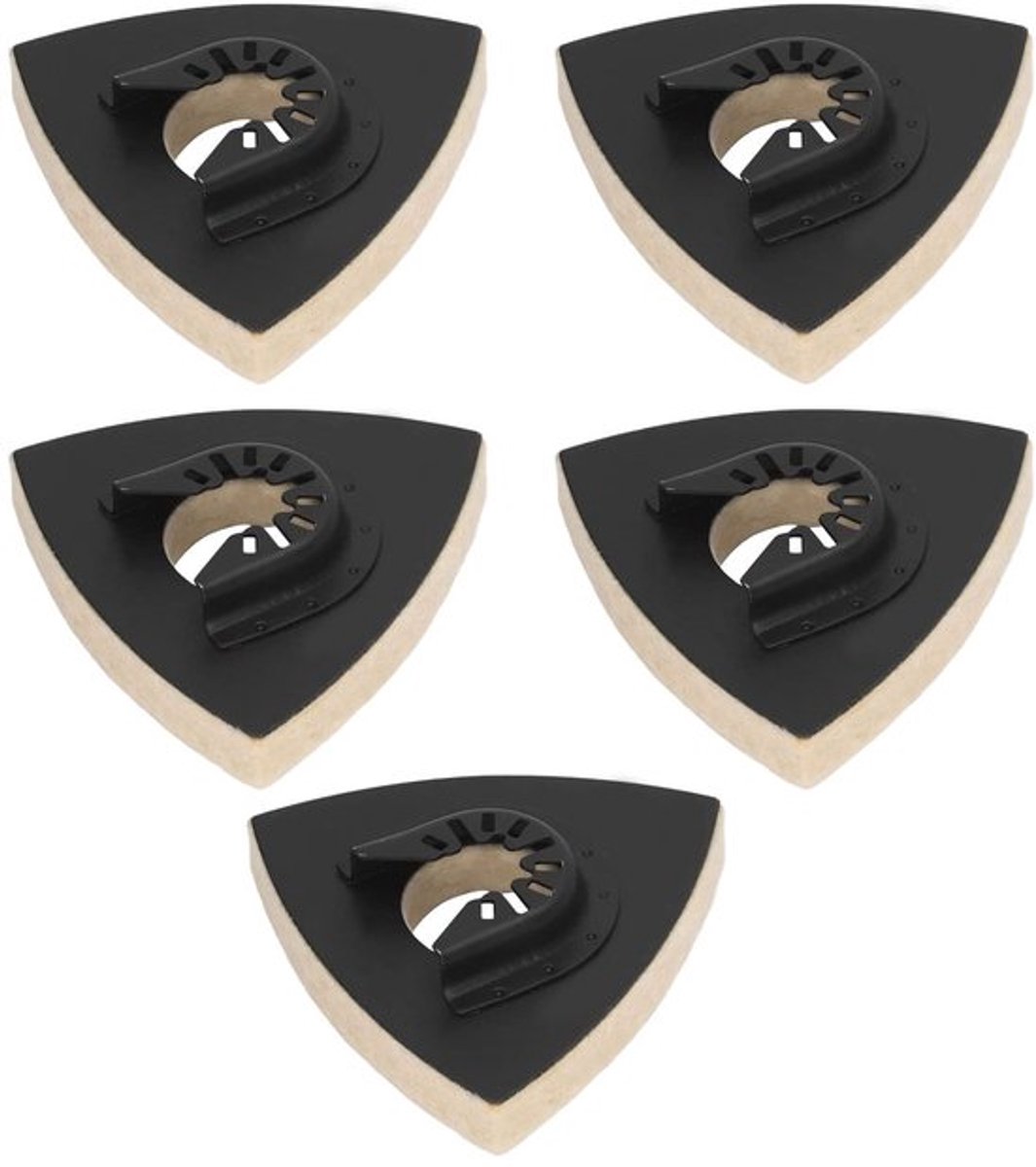 Polijstpad Driehoekig Ontwerp - Polijstpads 80 mm - Polijstmiddel Wol - Gelegeerd Staal - Voor Staal/Chroom/Goud/Zilver - Polijstschijf
