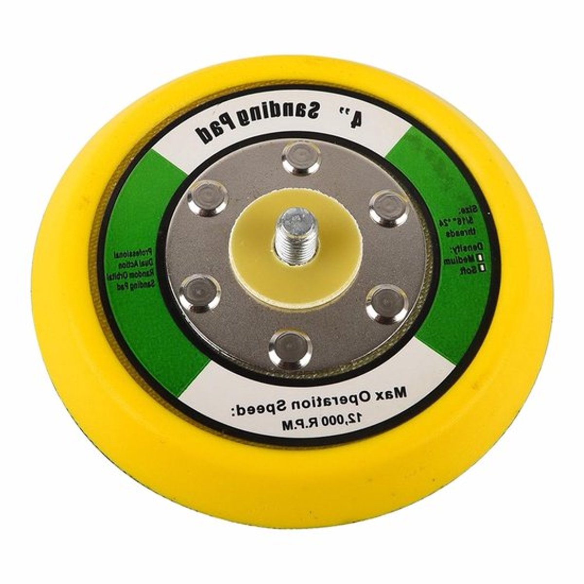 Schuurschijf Backing Pad 100mm, haak & lus, M8 draad, Polijsten Pads, Orbitale Air Sander, 1-Pack.
