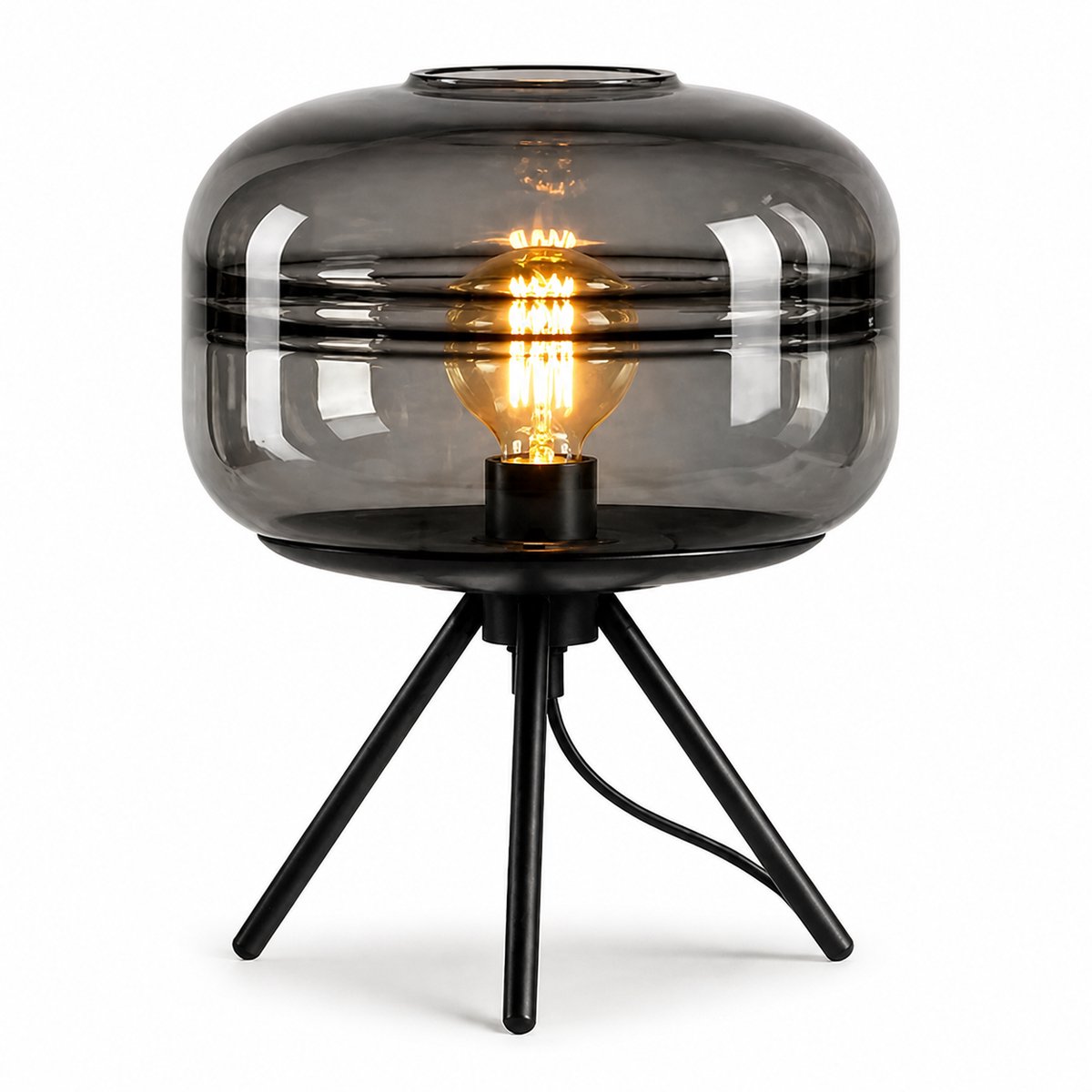 Bamled Tafellamp Glas - Smoke - 30 cm - E27