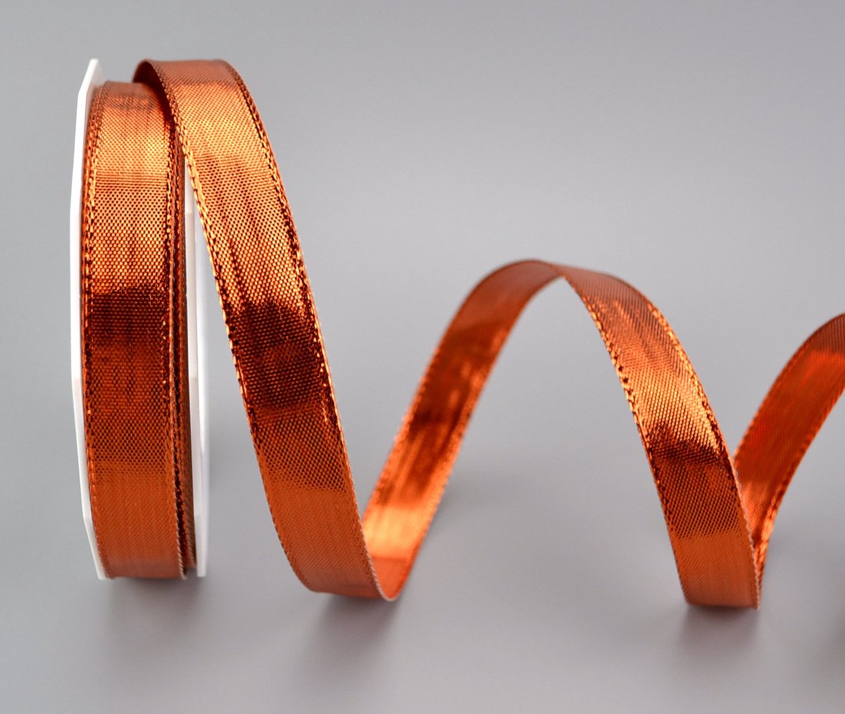 20 m x 15 mm Dekoband Glossy koperen glansband metallic lint met draad glanzend cadeaulint Kerstmis draadrandband