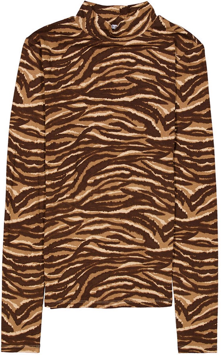 Yezz Dames T-shirt Bruin - Maat XL