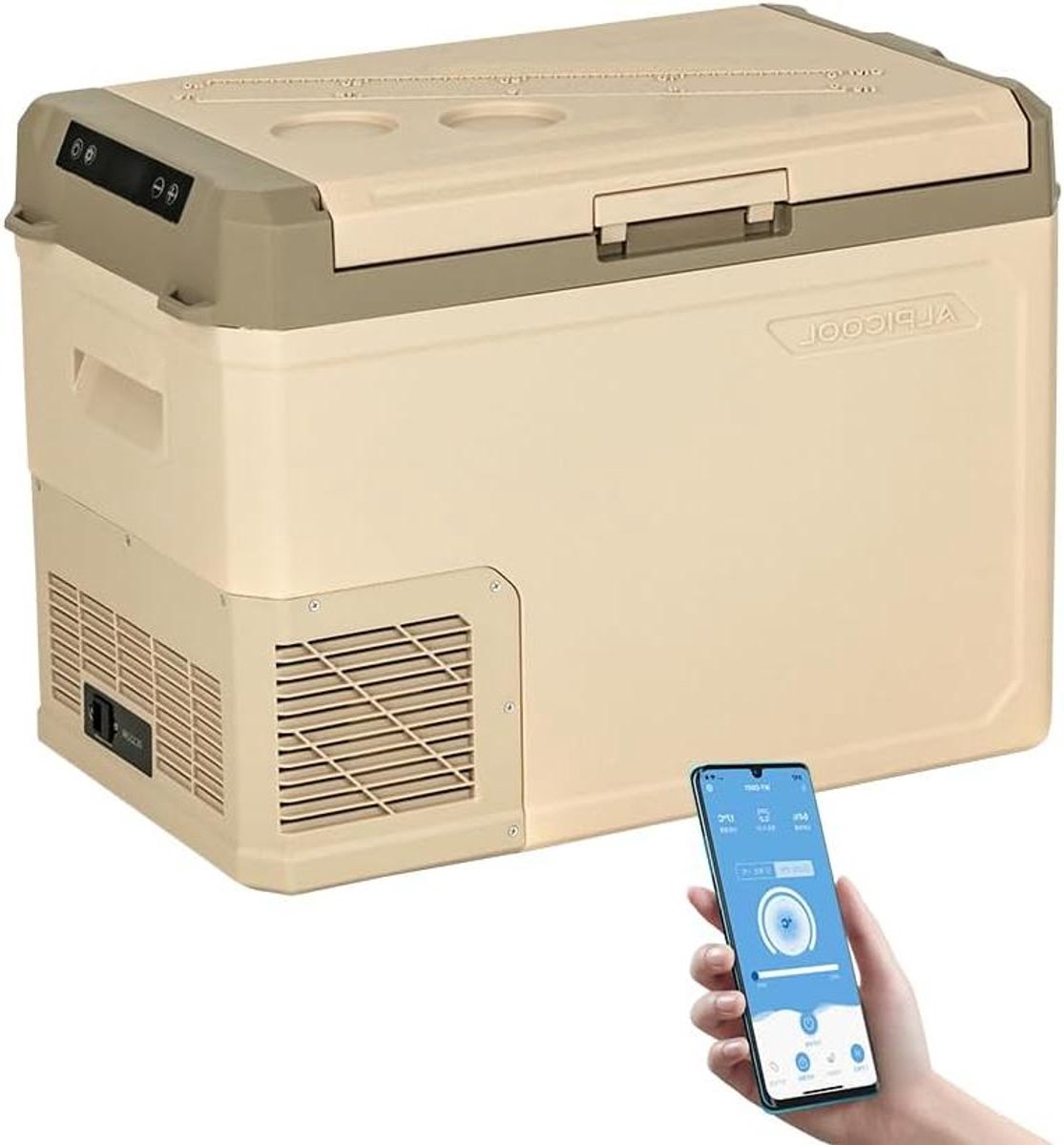 Elektrische Koelbox - Draagbare Vriezer - Auto Reizen - Diepvries Functionaliteit - 40 Liter - Bruin