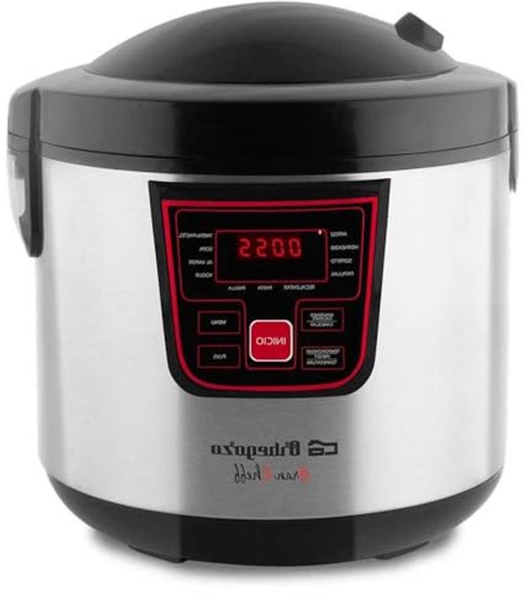 Keukenmachine - Multicooker Kookpan - Maaltijden Bereiden - 11 Kookprogramma's - 5 Liter Inhoud - Zilver Grijs