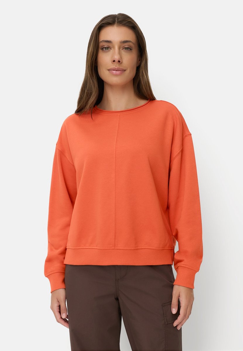 camel active Sweatshirt van katoenmix - Maat - Oranjewomenswear-XXL