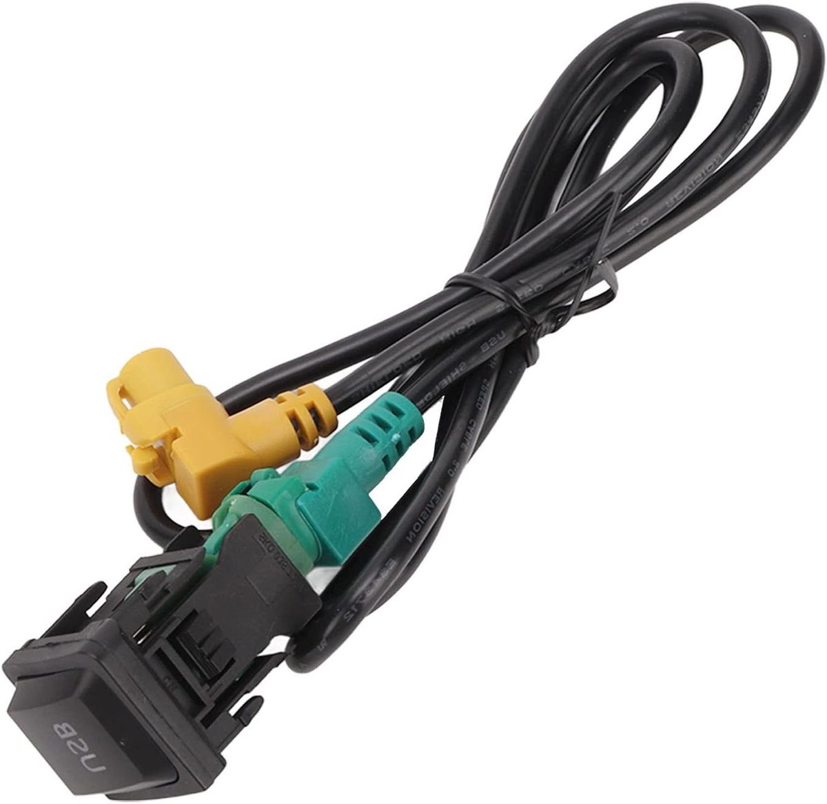 USB AUX Kabel - Adapter Kabel - Auto Audio - Snelle Data Overdracht - 24 x 24 mm - Zwart