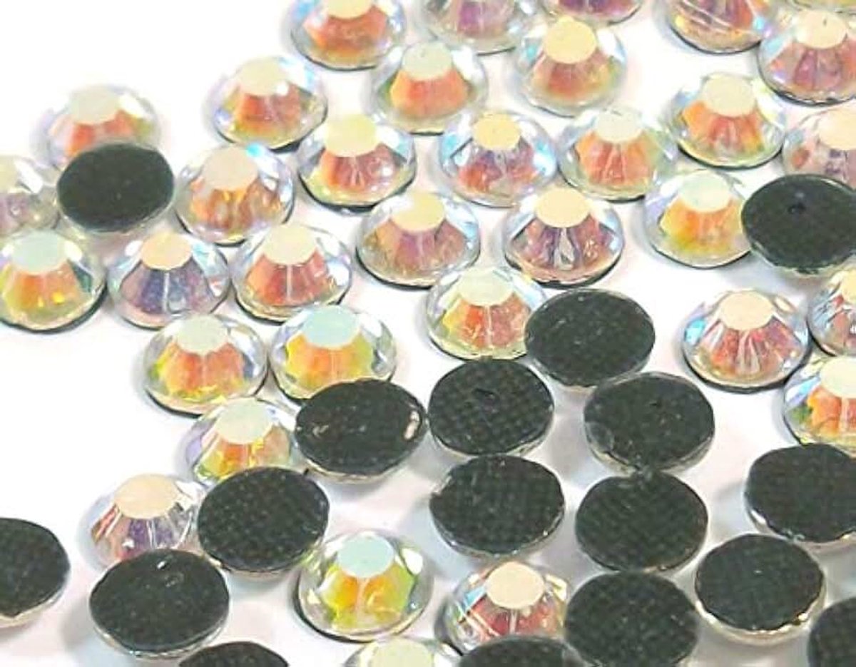 Strassteentjes met platte onderkant, SS30 HotFix, ronde kristallen edelstenen, 6 mm, 720 stuks, 5,5 ~ 6 mm, 5,5mm ~ 6mm, Glas