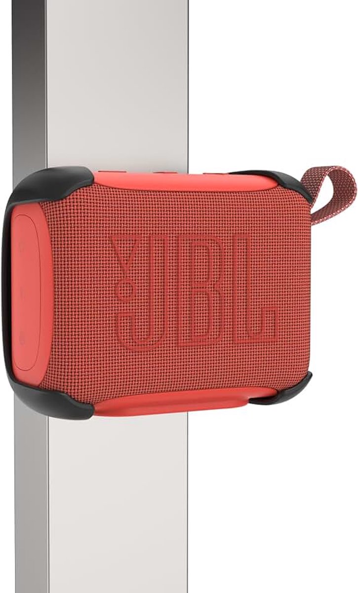 3-in-1 magnetische houder met afneembare antislipriem voor JBL GO 5 draagbare bluetooth-luidspreker, golfwagen, stuur, stangen, fiets, motor, camper, terreinvoertuigen en wandhouders