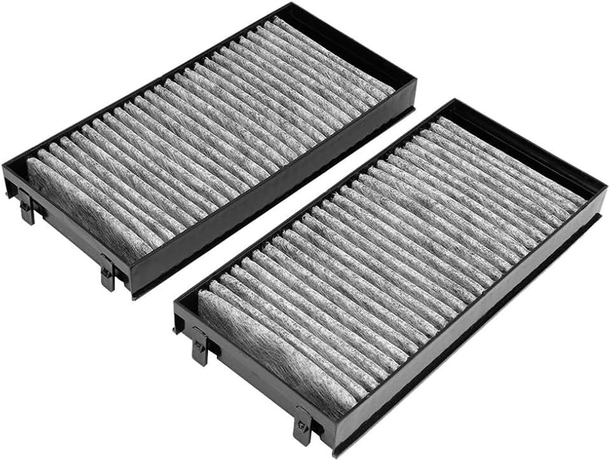 Cabine Luchtfilter, 2 Stuks Auto Cabine Luchtfilter Anti-Pollen Dust 64316945586 Vervangend Onderdeel voor X5 E70 X6 E71 voor X5 Filter X5 E70 64316945586 Luchtfilter Cabine Luchtfilter S