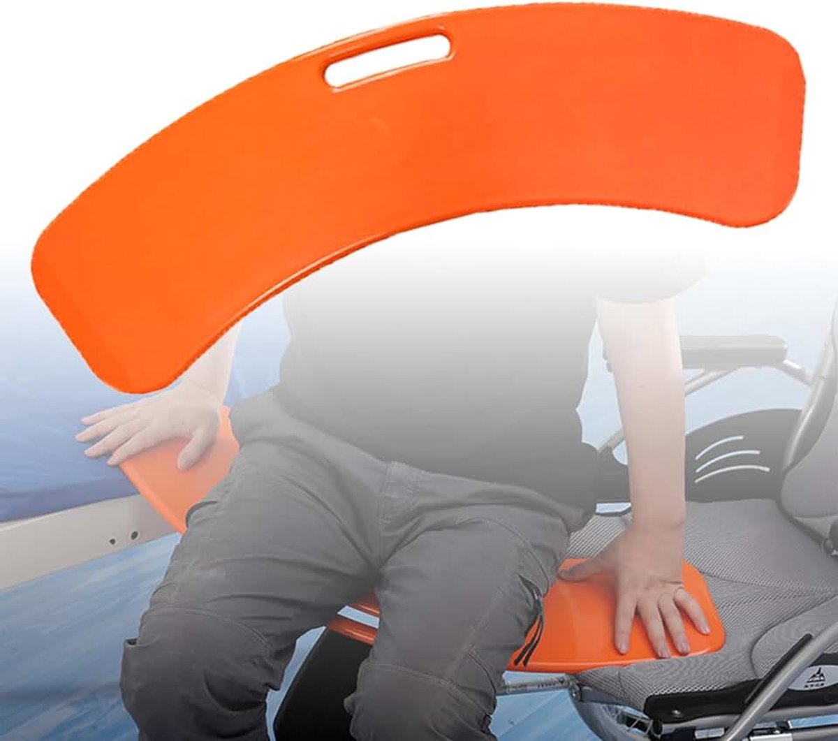 Transferplank, patiëntglijbaan voor de overdracht van patiënten of handica van rolstoel naar bed, schuifplank voor rolstoelgebruikers, patiëntenlifter, hulpmiddel, voor toilet, naar bad (oranje)