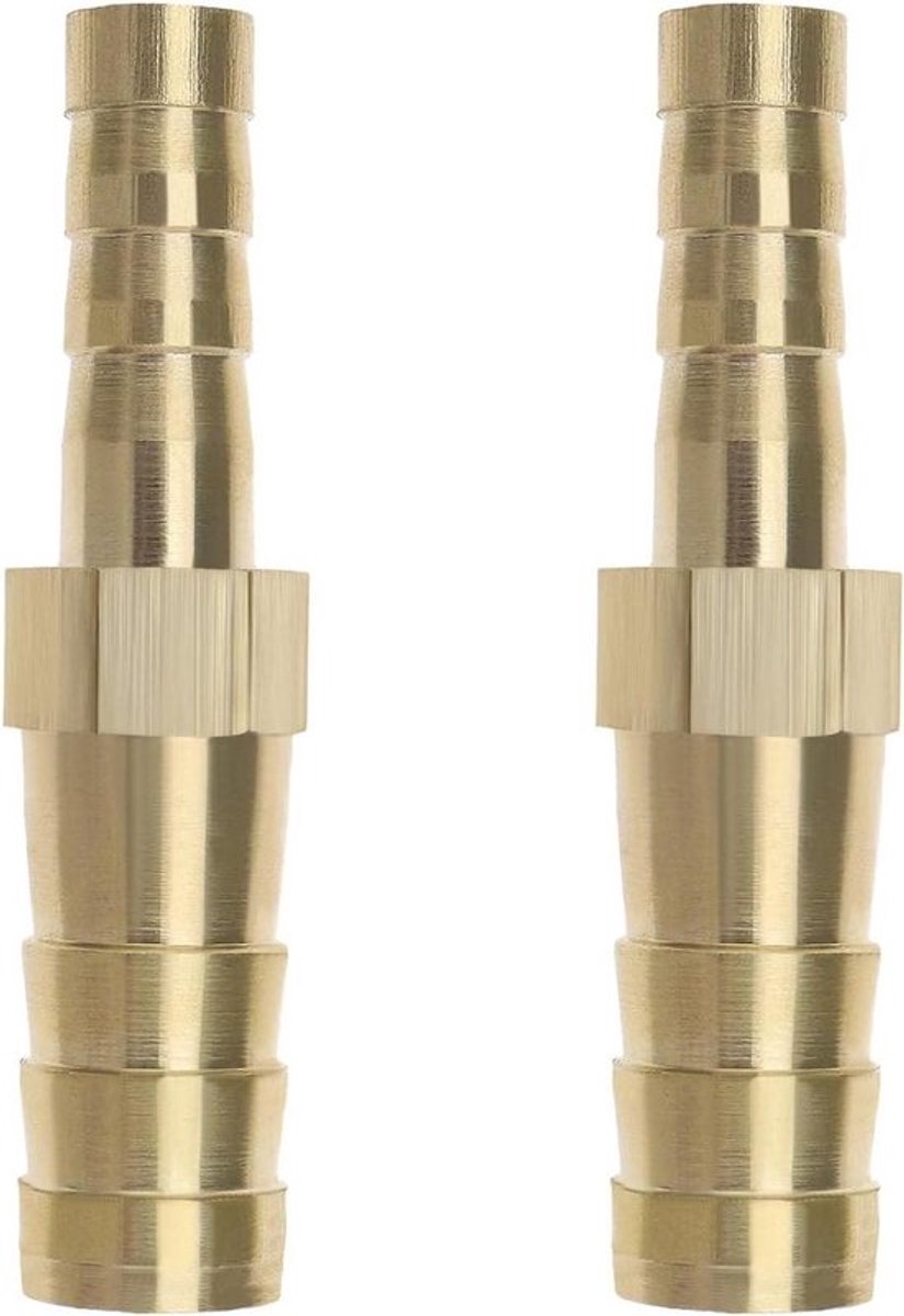Slangadapter 10 mm naar 6 mm - Luchtleiding - Messing - Waterleiding - Brandstofleiding - Converter - Geschikt voor diverse toepassingen - Adapter voor diverse leidingen