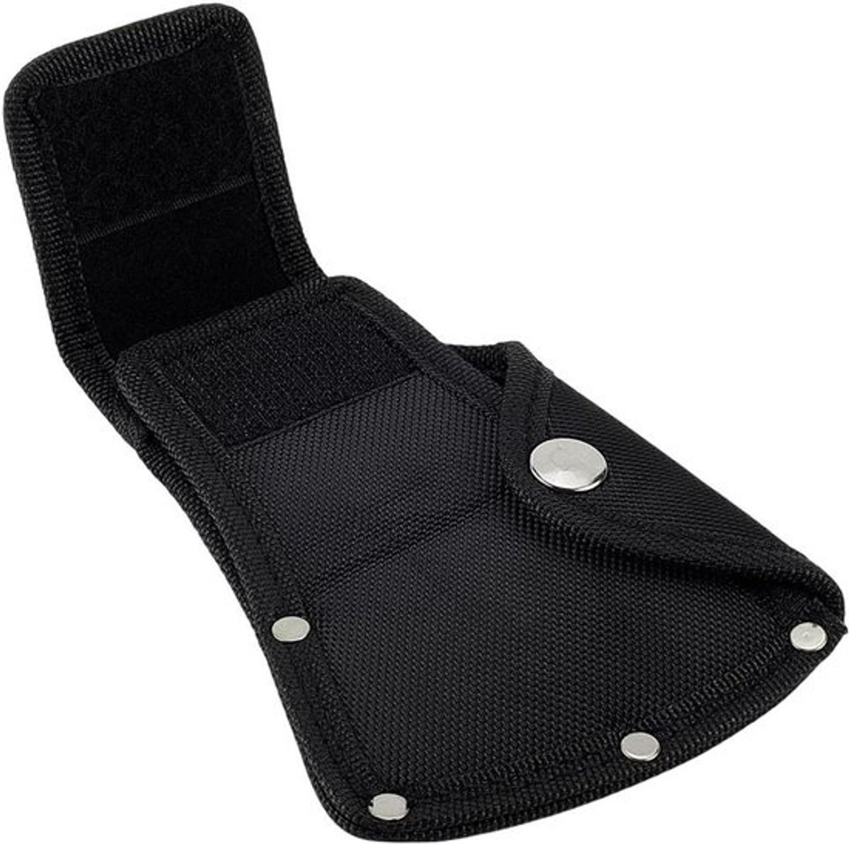 - Tuinbijl - Beschermhoes - Zwart - Camping - Accessoires - Outdoor - Hardhout - Bijlkop - Wandelen - Wasbaar - Bijlcover - Geschikt voor - Alle modellen - Dubbele drukknoop - Bijlbeschermer - Protection - Opberghoes.