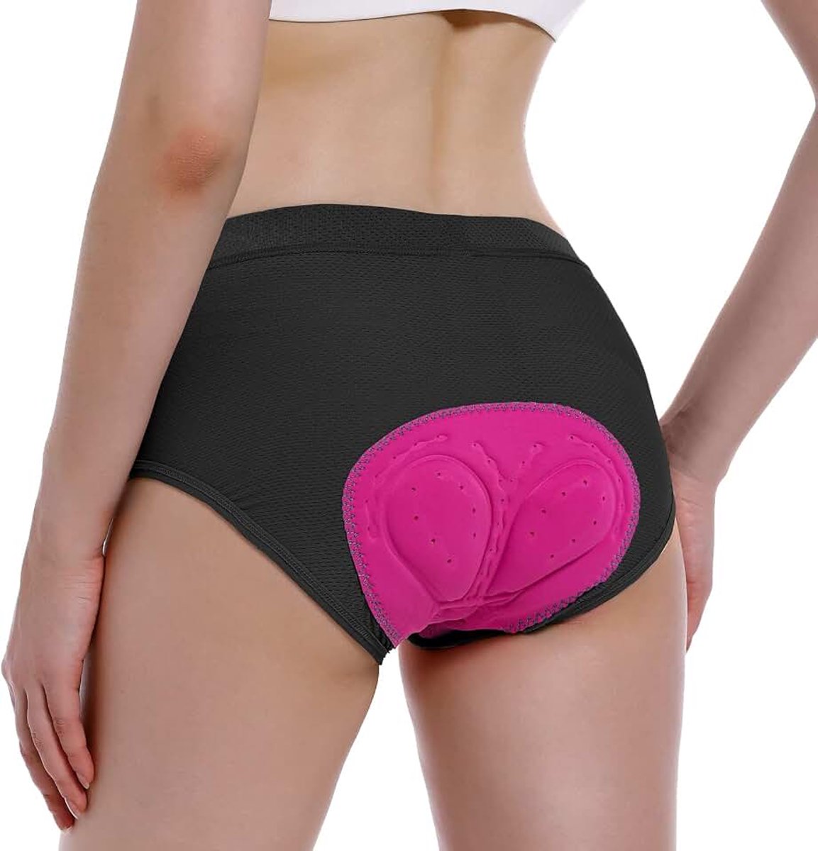 Shorts voor dames, 4D-broek, gevoerd, voor dames, fietsbroek, fietsbroek, onderkleding, fietsen, mountainbike, paardrijden