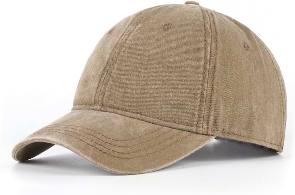 XL/XXL Gewassen katoenen honkbalpet, grote, met pigment geverfde hardlooppet, grote vintage sportpet, geschikt voor buiten, golf en tennis, XL/XXL-formaat