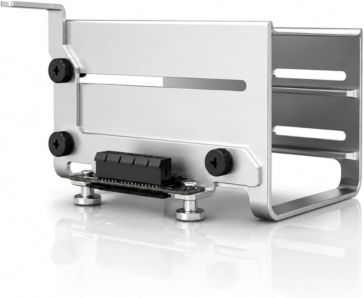 2-Bay HDD Rack Tray voor ZimaBoard 2, Aluminiumlegering Dubbele 3,5" Harde Schijf Beugel, Compact NAS/Thuisserver Frame, Eenvoudige Installatie, Kabelvriendelijk Ontwerp, Zilver