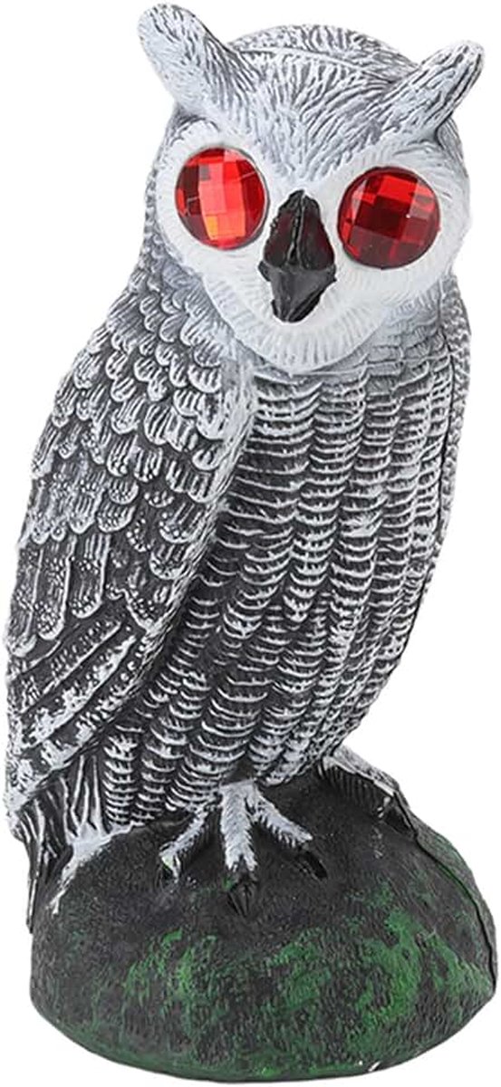 Owl Vogelverschrikker Sculptuur Plastic Uil Decoy Om Duiven Eekhoorns Konijnen Rat Weg Te Houden Voor Achtertuin Tuinbescherming Ornament Decoratie (2 #)