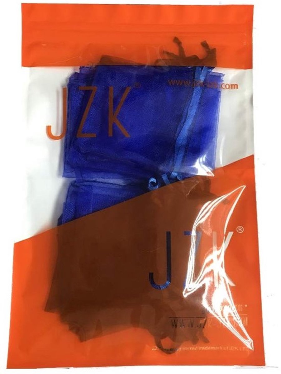 Organza Gunstzakjes Blauw - Feestzakken voor Snoep en Geschenken - 50 Stuks - 7x9 cm - Ideaal voor Bruiloften en Verjaardagen - Perf