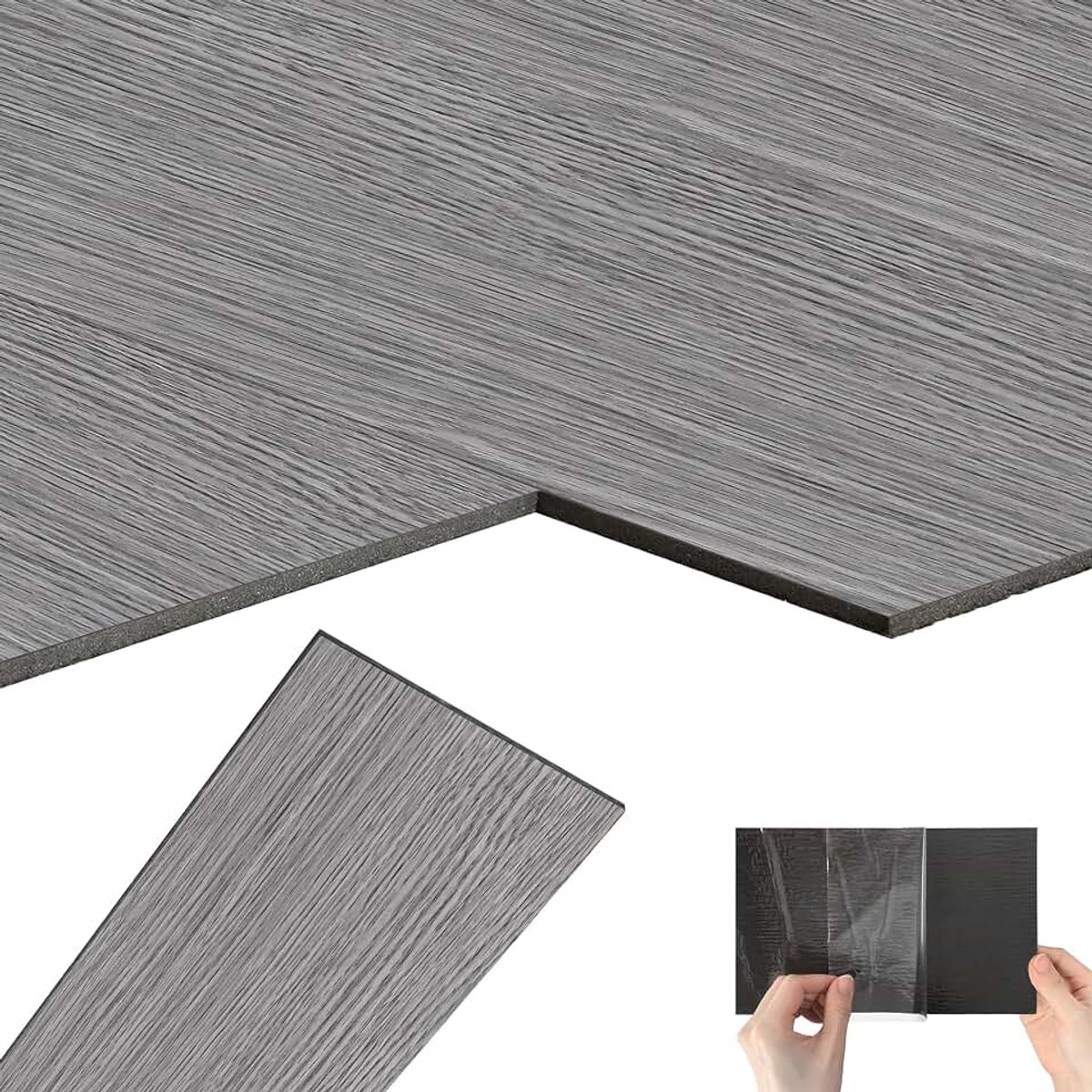 36 stuks vinylvloer PVC vloerbedekking 5 m² zelfklevend hout-look vinyl kleefbetegeling vloertegels decor-planken waterdicht antislip - kalkgewassen eiken