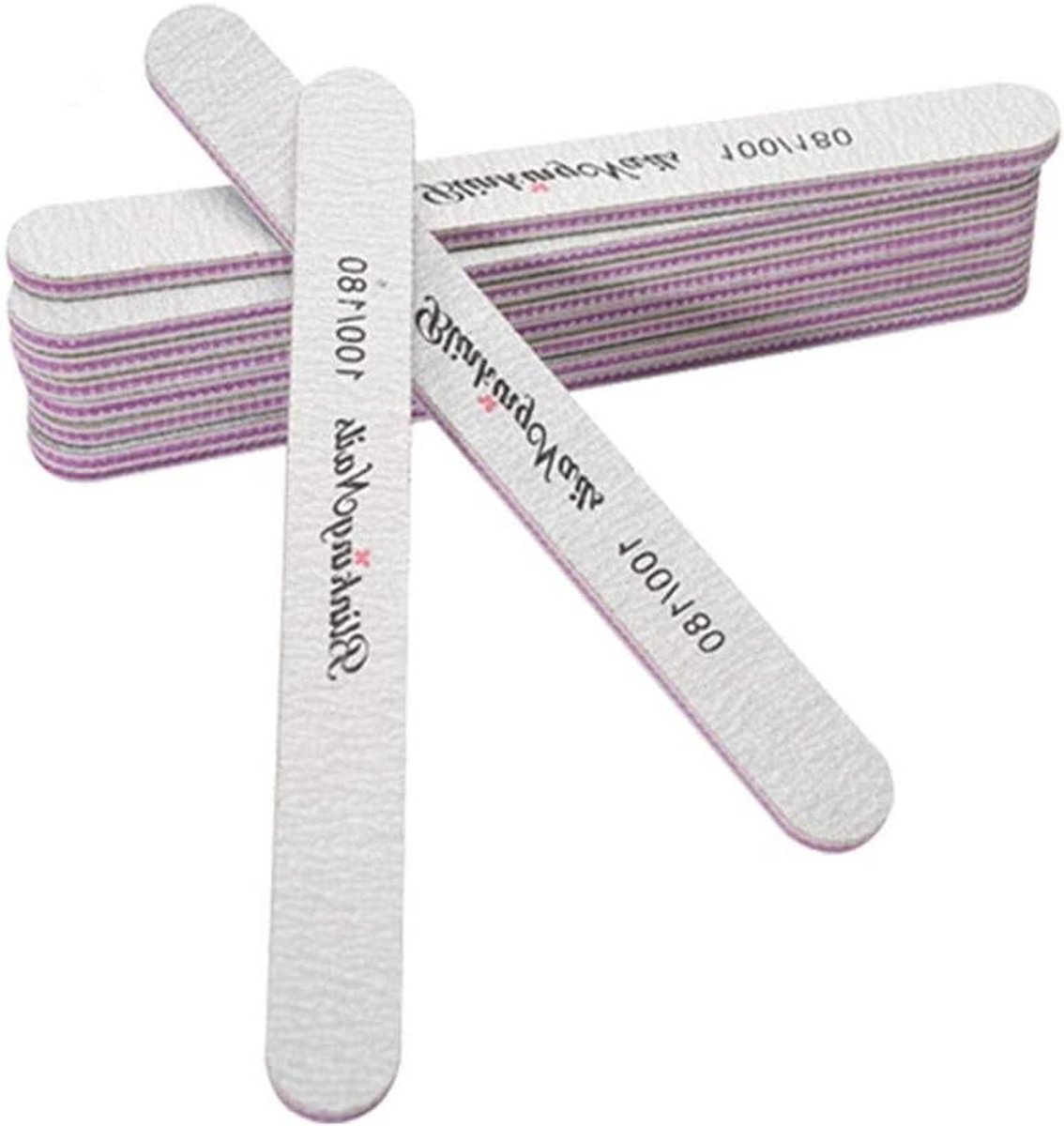 Nagelvijl set - Nagelbuffer Blok - Nagelstyling Thuis - Dubbelzijdig Grit - 15 Stuks - Grijs