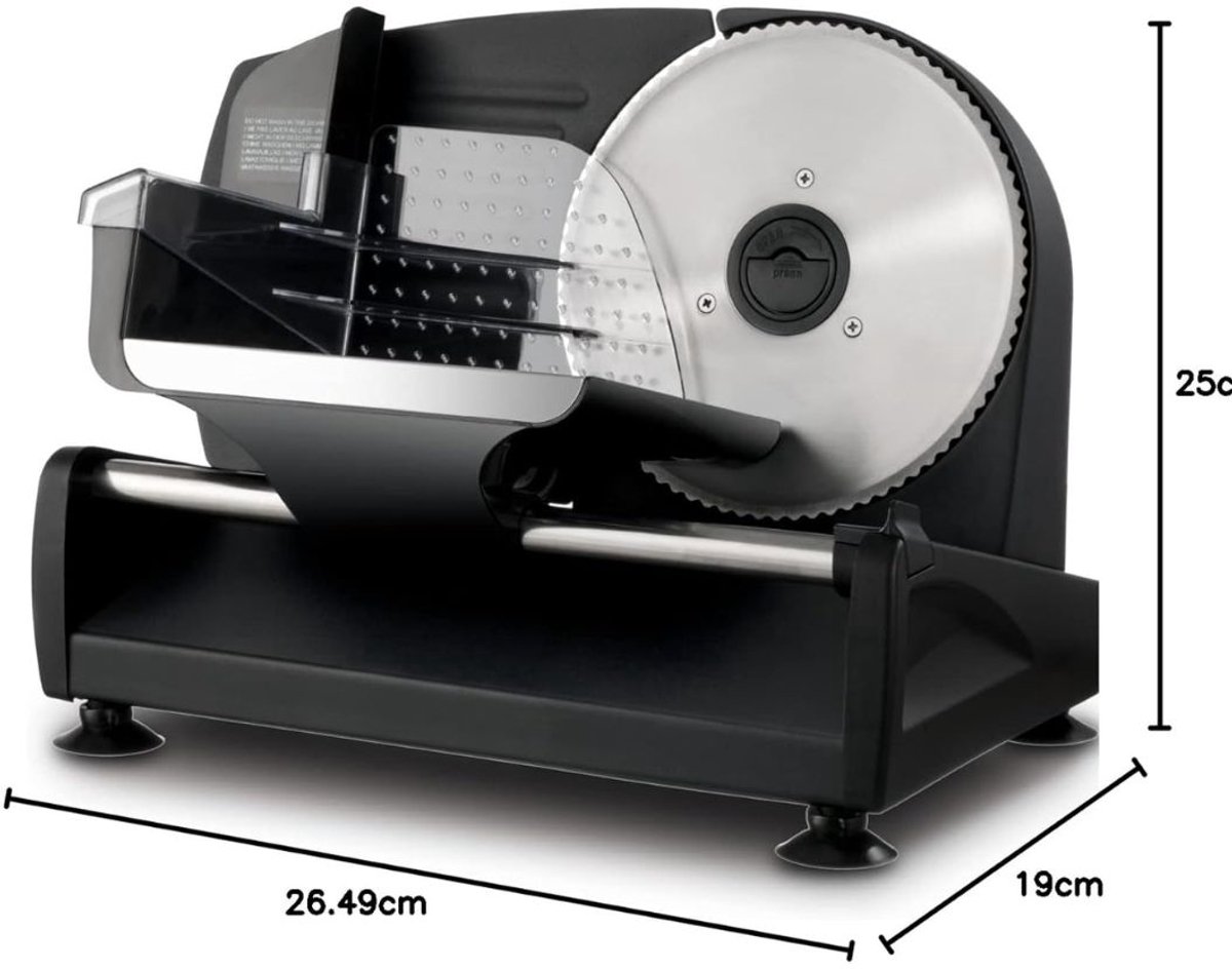 SP® Groenten Snijder Elektrisch - Groente Snijder Elektrische - Elektrische Hakmolens - Zwart - 25cm x 19cm x 27cm