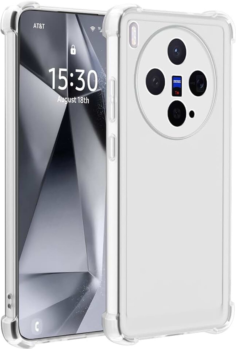 Case for Vivo X300 - Matte Translucent Soft TPU Silicone Shockproof Anti-Fingerprint Bumper Cover with Airbag Corners - White