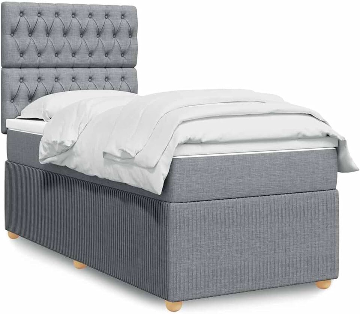 Ligt op wolken! Pocketveringmatras met verstelbaar hoofdeinde en ademende matrasoplegger, 80 x 200 cm, model WQ1015ZJ-3291890ES