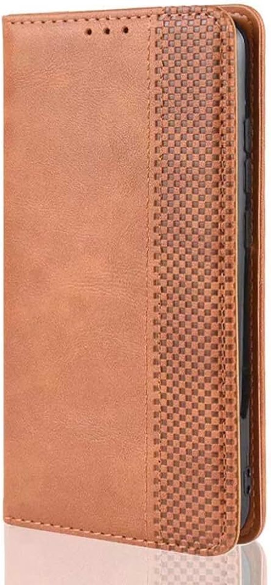 Lederen folio hoesje voor Xiaomi Redmi Note 14 Pro 5G / POCO X7 5G, premium PU portemonnee hoesje met creditcardvak/geldsleuven/ondersteuning kickstand, flip magnetische automatische adsorptie