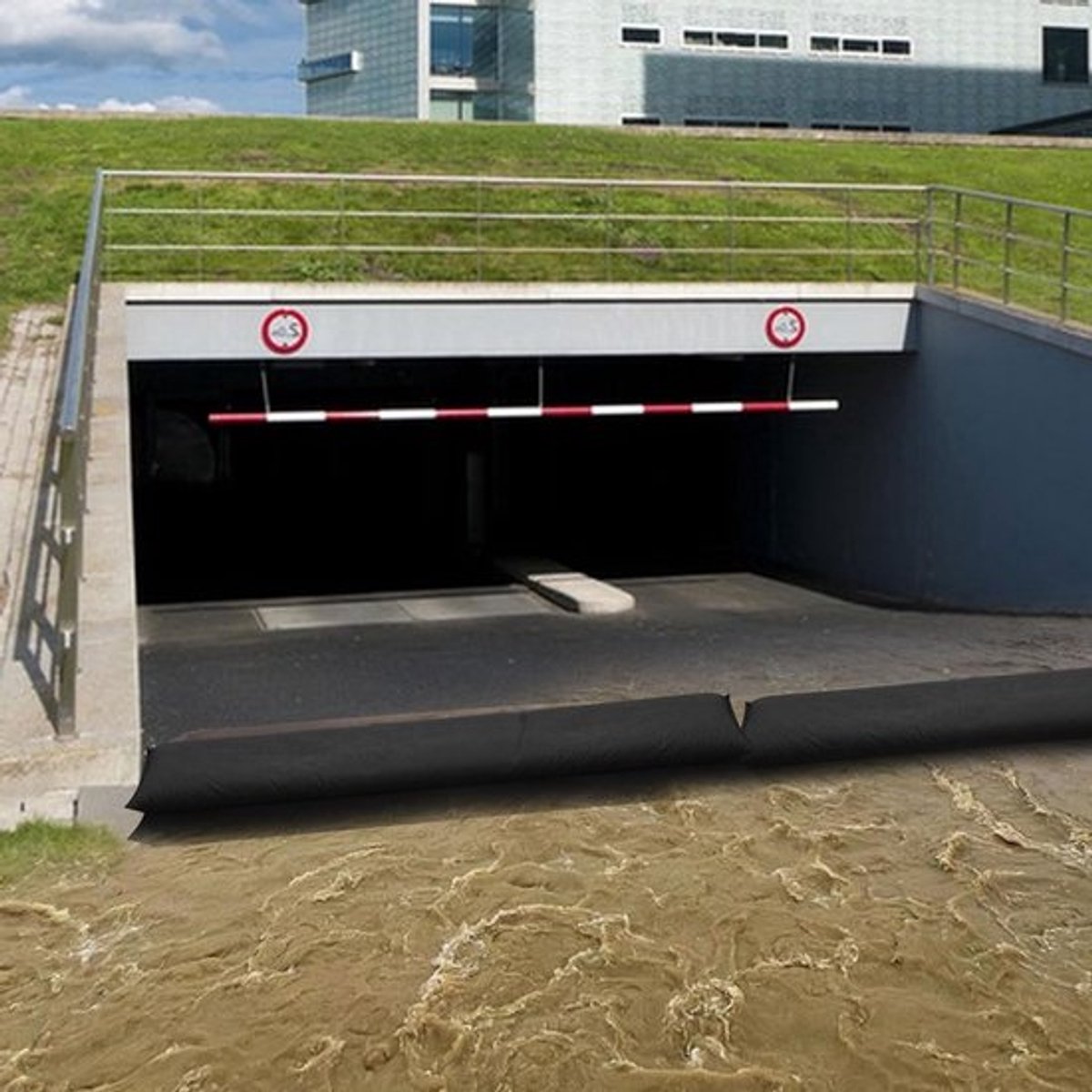 Herbruikbare waterabsorberende overstromingsbarrières voor garage en kelder, damzakken voor deuren en ramen tegen wateroverlast