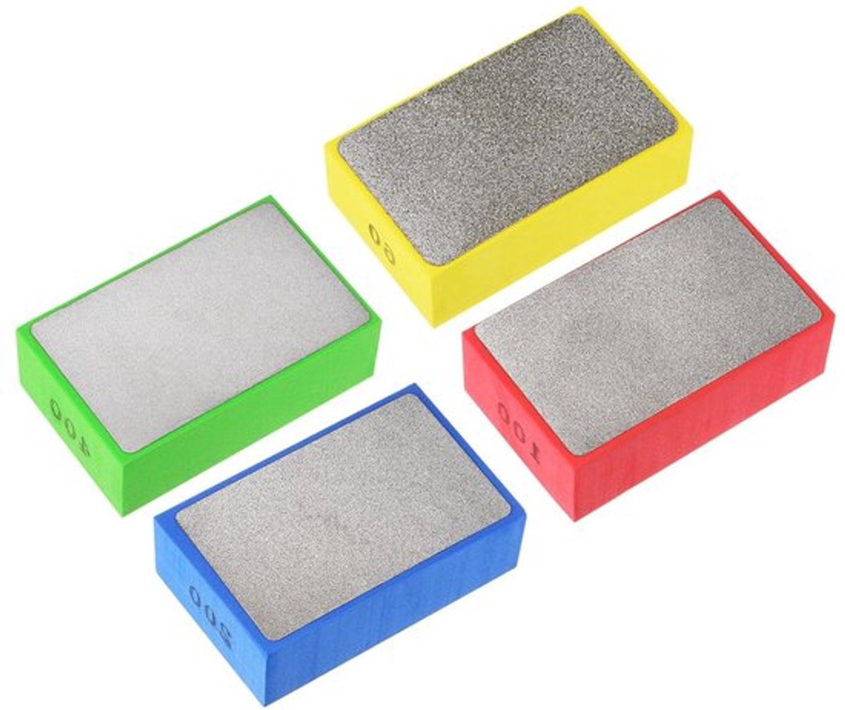 Polijstschijven set voor diamantbewerking, korrelgrootte 60#, 100#, 200#, 400#, voor glas en tegels, 4 stuks
