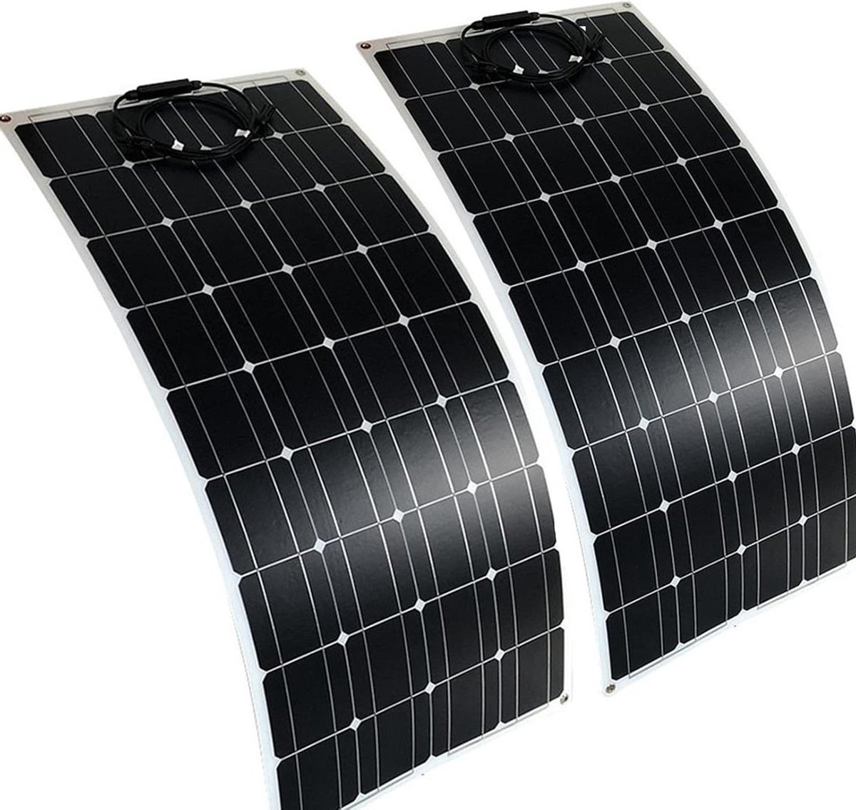 Flexibel Zonnepaneel - Zonnecel Bord - Energie Opwekken - Lichtgewicht Ontwerp - 1050 x 540 mm - Zwart