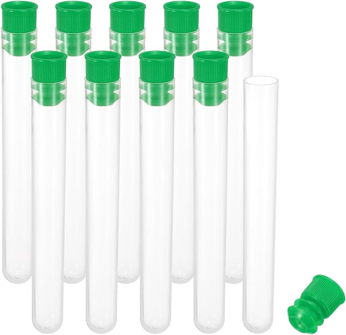 10 cm lengte plastic naainaald opberghouder, 10 stuks draagbare matte borduurwerk naald pin tandenstoker opslag buizen case voor ambachtelijke breien, groen