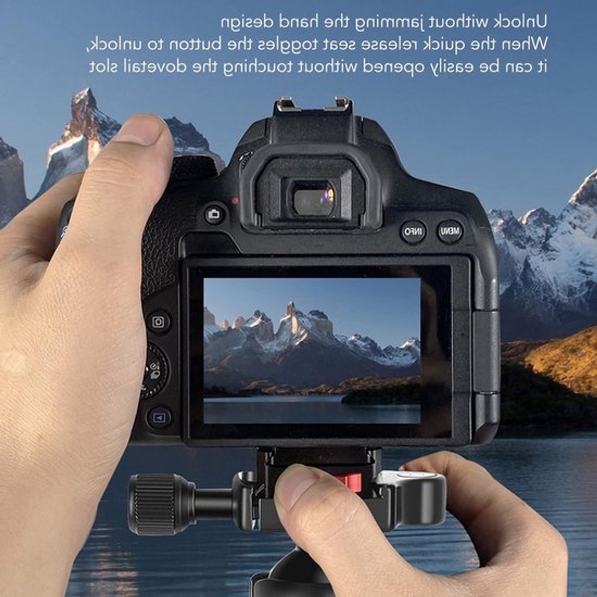 Aluminium V Lock Quick Release Plate met 1/4 Schroefgat - Multifunctionele Mini V Lock Bevestigingskit voor DSLR en Statief
