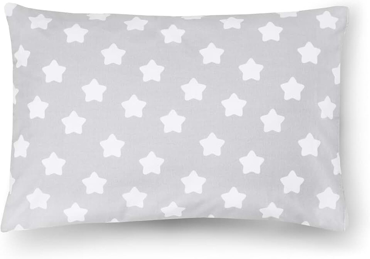 25 x 40 cm kussensloop voor baby's en kinderen, kussensloop van 100% katoen, kussensloop, Ökotex, hoezen met ritssluiting, gemaakt in de EU, sterren