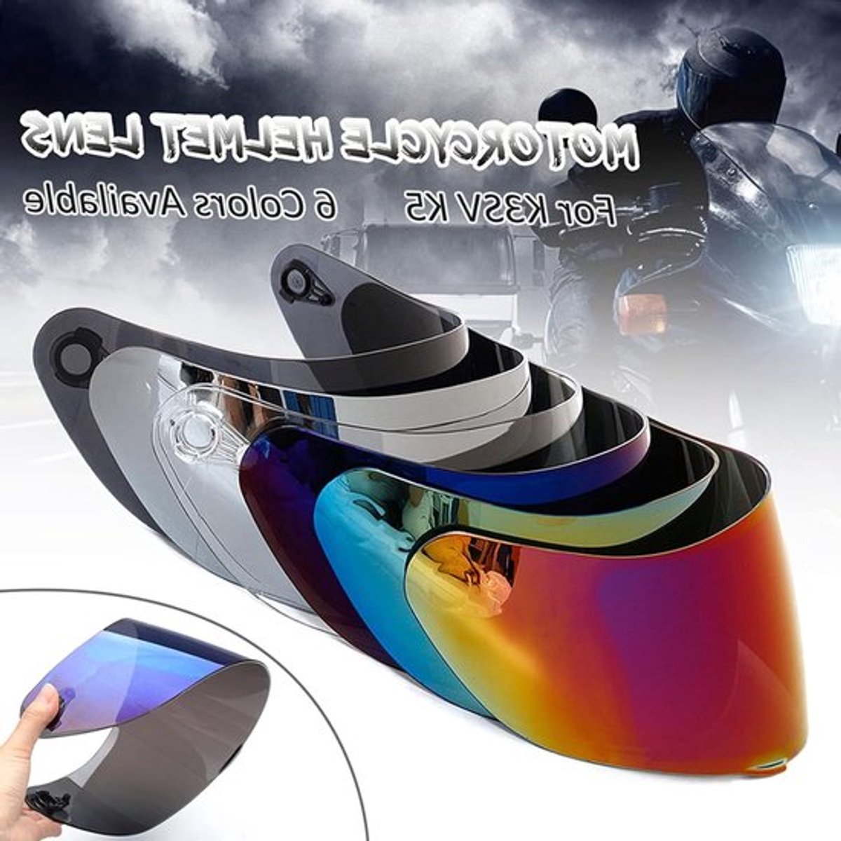 Motorfiets Windscherm Helm met Volledig Gezichtsveld Geschikt voor AGV K1 K3SV K5 en Veiligheid
