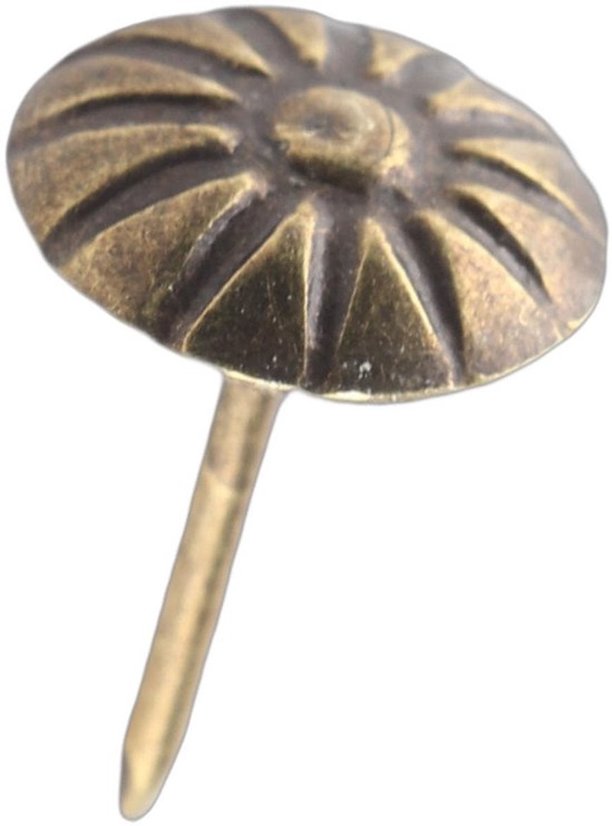 Antieke Brons Spijkerstuds - Decoratieve Nieten - Vintage Stijl - Groene Bronzen Kleur - Meubel Decoratie - 100 Stuks