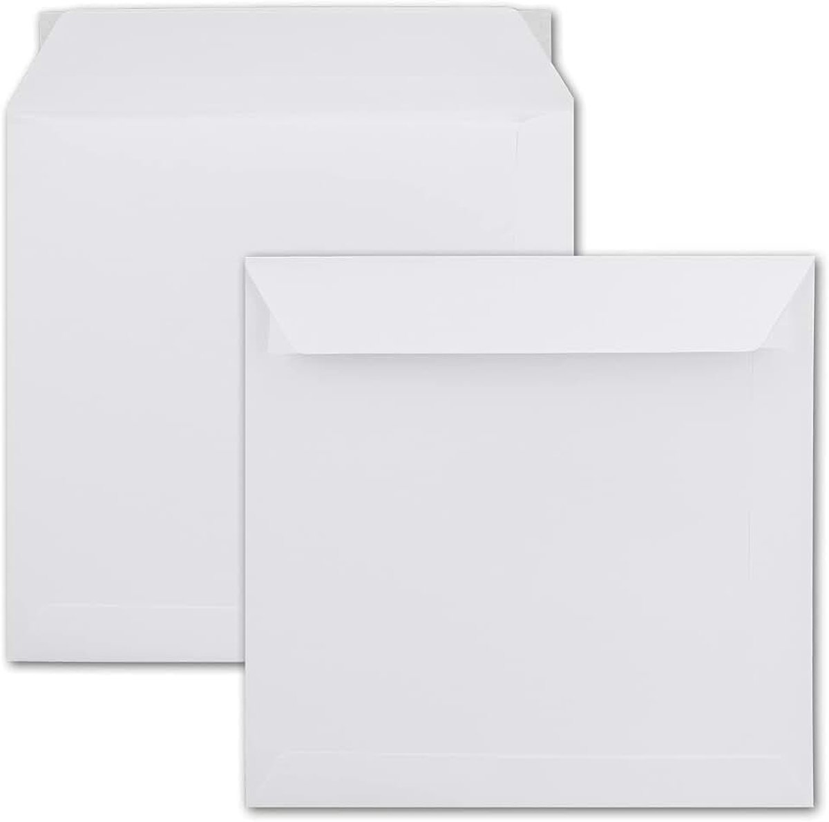 25x grote vierkante enveloppen 22 x 22 cm - Wit - 100 g/m² - Voor zeer speciale gelegenheden - Zelfklevende sluiting