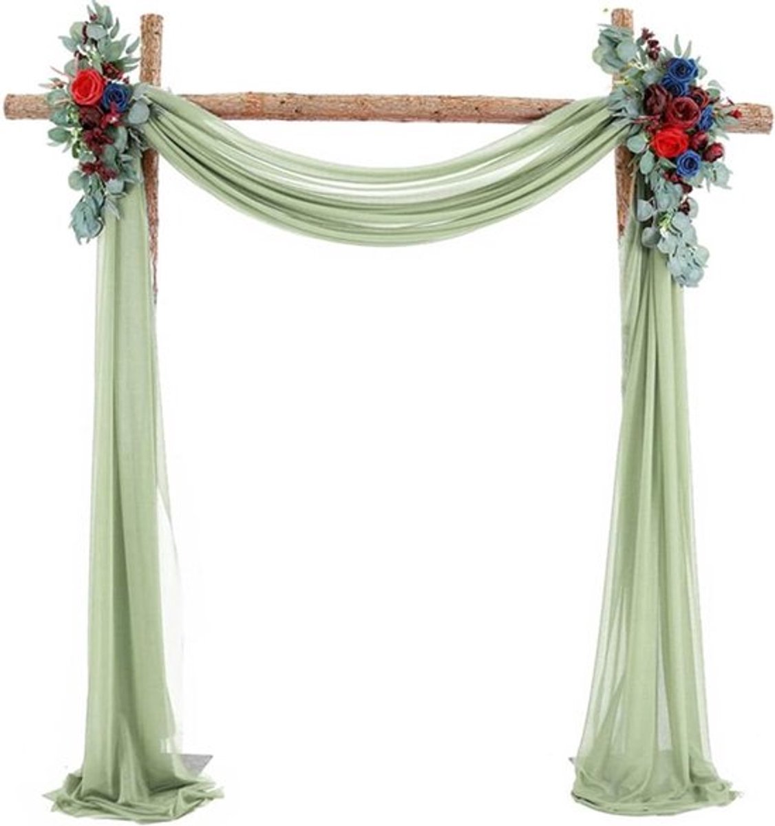 Fotogordijn van tule voor bruiloften en babyshowers, decoratieve boog achtergrond met tulestof