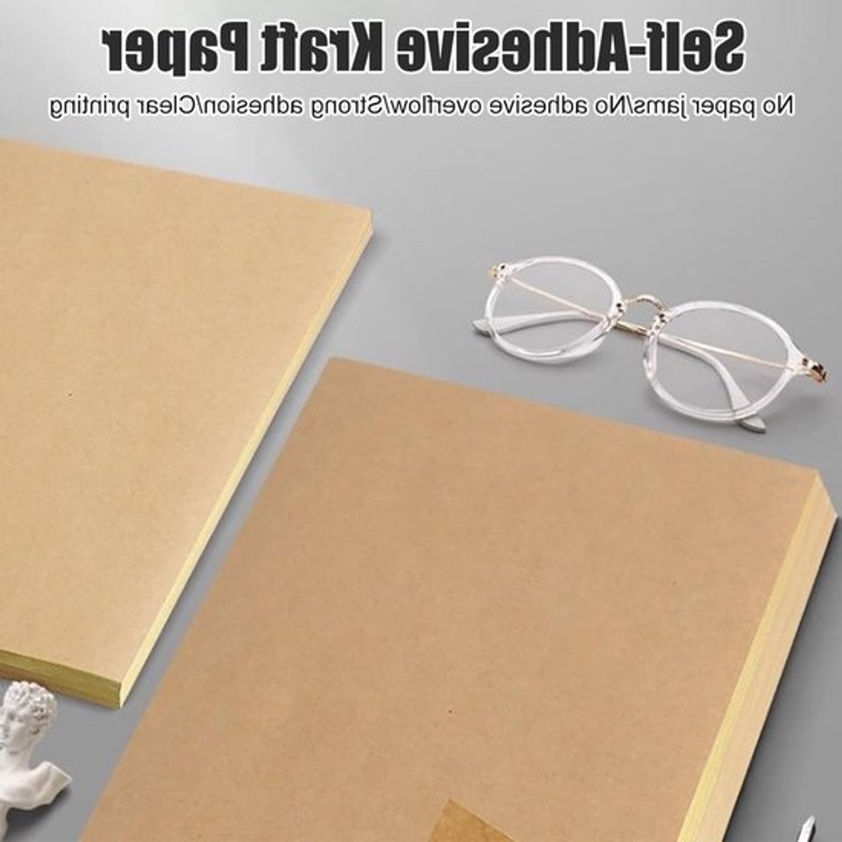 Kraftpapier A4 Zelfklevend voor Inkjet en Laserprinters - 200 Vellen Bruin Zelfklevend Papier