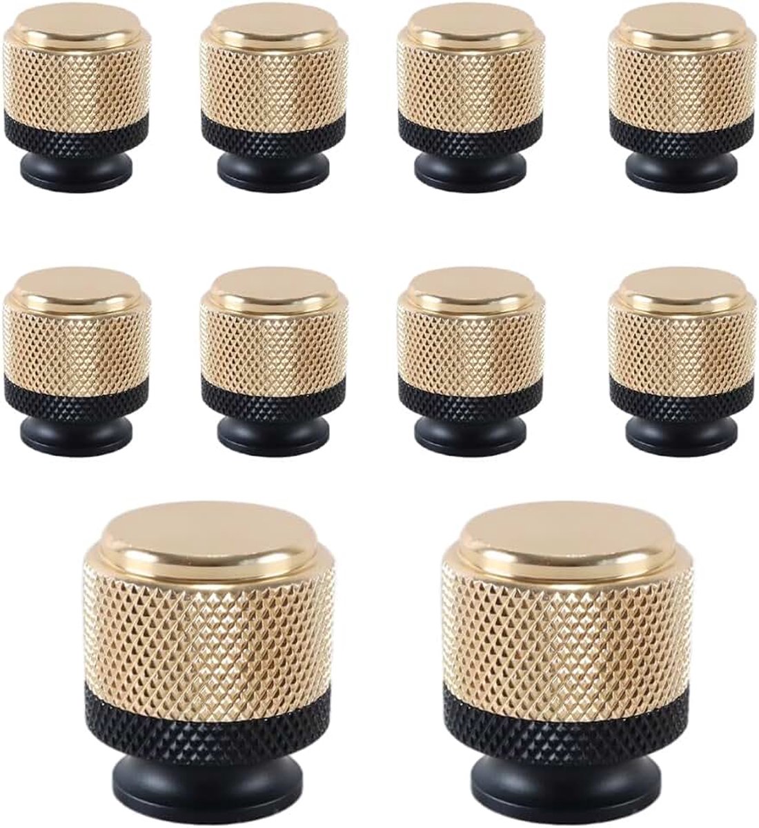 10 stuks kastknoppen, keukenkast trekt, voor laden, dressoir, kast en kledingkast (zwart en goud)