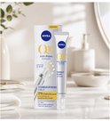 Nivea Q10 Anti-Rimpel Expert Serum tube en doosje met tekst "Nouveau" en "Effet en 5 min".