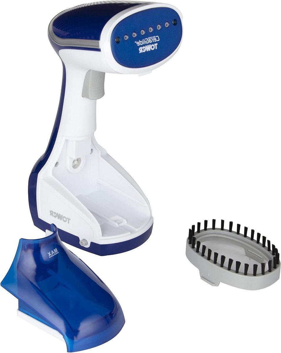 Kledingstomer - Stoomapparaat - Kreukels Verwijderen - Keramische zool - 200 ml tank - Blauw wit