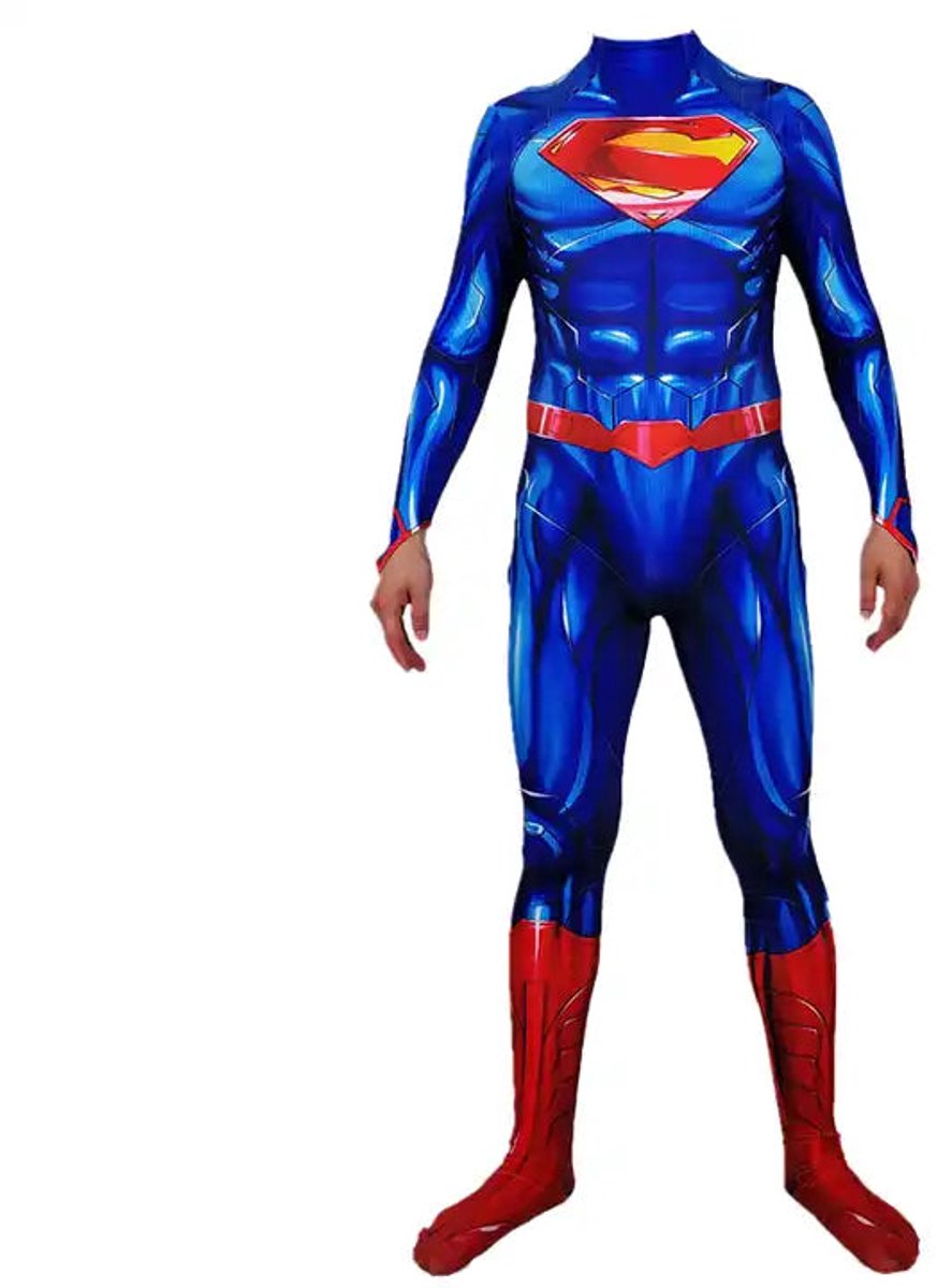 Superman met cape | eindbaas | Kostuum | 140 (8/9 Jaar) | Verkleedkleding | Superhelden